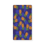 Blue Leaf Pineapple Pattern Print Baby Crib Sheet