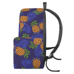 Blue Leaf Pineapple Pattern Print Backpack