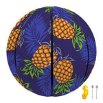 Blue Leaf Pineapple Pattern Print Basketball