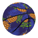 Blue Leaf Pineapple Pattern Print Basketball