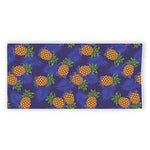 Blue Leaf Pineapple Pattern Print Beach Towel