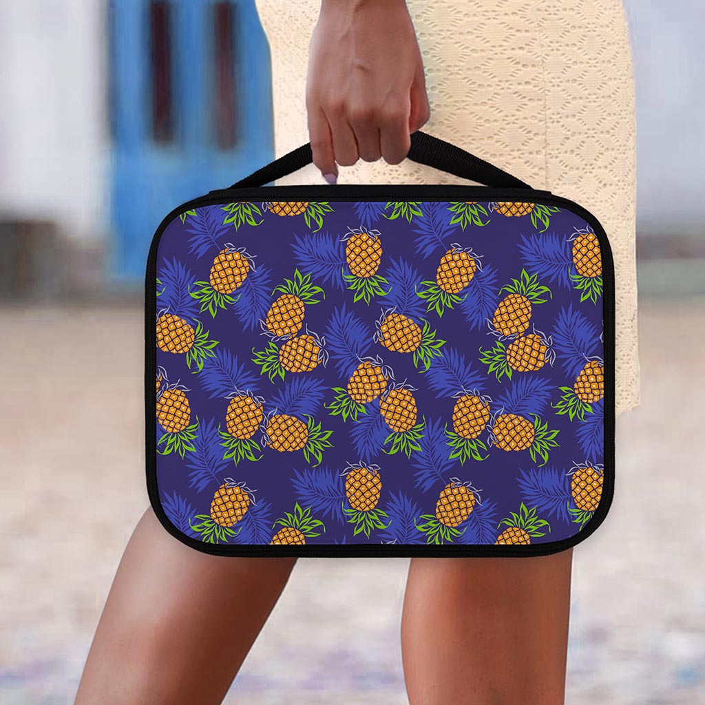 Blue Leaf Pineapple Pattern Print Classic Bible Case