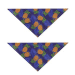 Blue Leaf Pineapple Pattern Print Dog Bandana