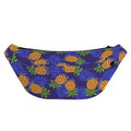 Blue Leaf Pineapple Pattern Print Fanny Pack