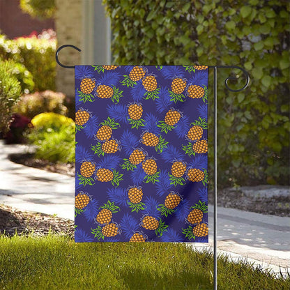 Blue Leaf Pineapple Pattern Print House Flag