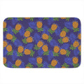 Blue Leaf Pineapple Pattern Print Indoor Door Mat