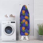 Blue Leaf Pineapple Pattern Print Ironing Board Cover
