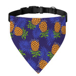 Blue Leaf Pineapple Pattern Print Over The Collar Dog Bandana