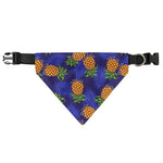 Blue Leaf Pineapple Pattern Print Over The Collar Dog Bandana