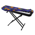 Blue Leaf Pineapple Pattern Print Piano Keyboard Cover