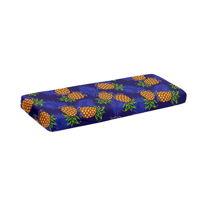 Blue Leaf Pineapple Pattern Print Piano Keyboard Cover