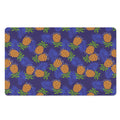 Blue Leaf Pineapple Pattern Print Polyester Doormat