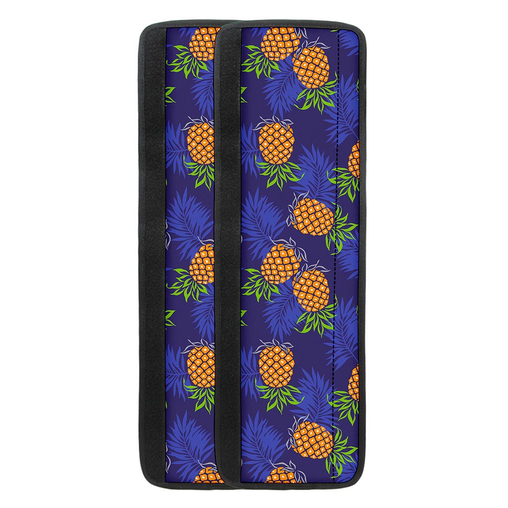 Blue Leaf Pineapple Pattern Print Refrigerator Handle Covers