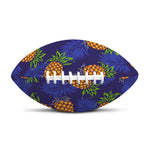 Blue Leaf Pineapple Pattern Print Rugby Ball