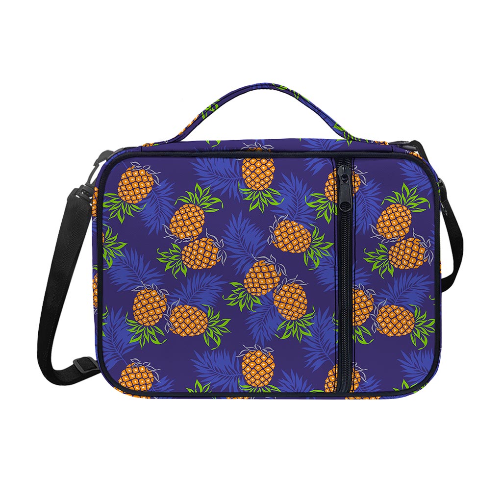 Blue Leaf Pineapple Pattern Print Shoulder Strap Bible Bag