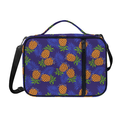 Blue Leaf Pineapple Pattern Print Shoulder Strap Bible Bag