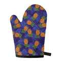 Blue Leaf Pineapple Pattern Print Single Oven Mitt