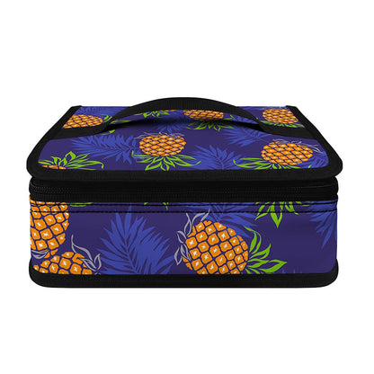 Blue Leaf Pineapple Pattern Print Small Lunch Bag
