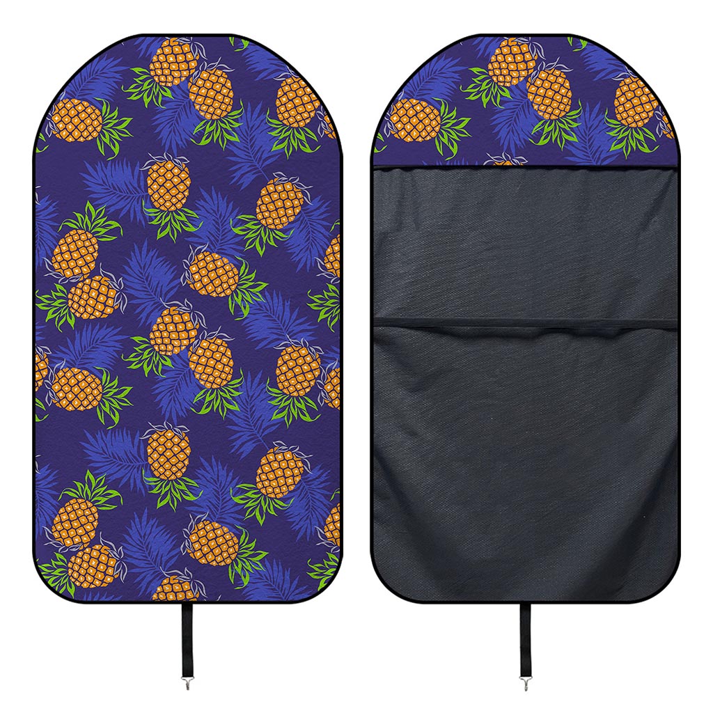 Blue Leaf Pineapple Pattern Print Waterproof Car Seat Cover