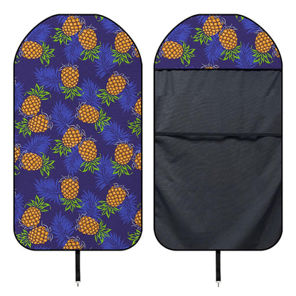 Blue Leaf Pineapple Pattern Print Waterproof Car Seat Cover