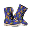 Blue Leaf Pineapple Pattern Print Winter Boots