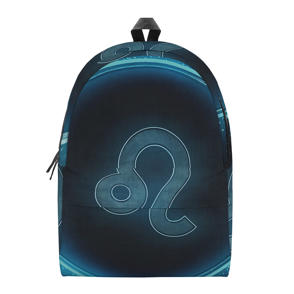 Blue Leo Zodiac Sign Print Backpack