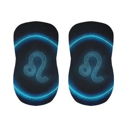 Blue Leo Zodiac Sign Print Bar Stool Covers