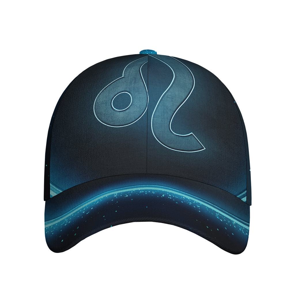 Blue Leo Zodiac Sign Print Baseball Cap