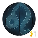 Blue Leo Zodiac Sign Print Basketball