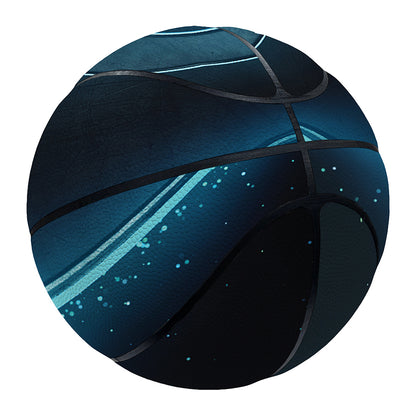 Blue Leo Zodiac Sign Print Basketball