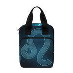 Blue Leo Zodiac Sign Print Bible Tote Bag