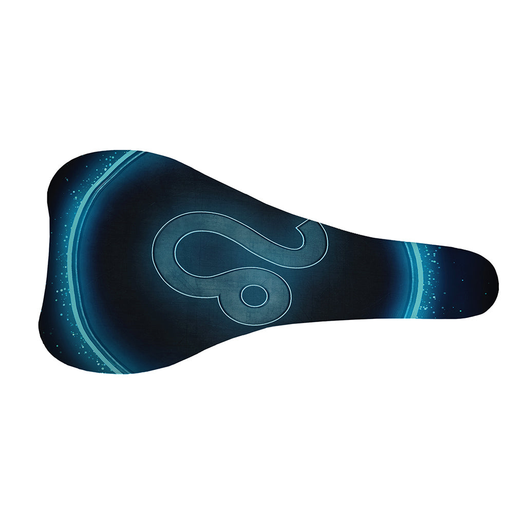Blue Leo Zodiac Sign Print Bicycle Seat Cover