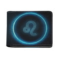 Blue Leo Zodiac Sign Print Bifold Wallet