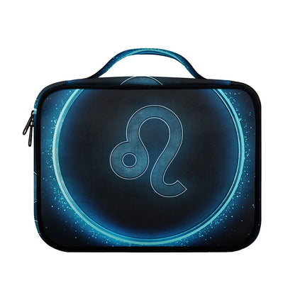 Blue Leo Zodiac Sign Print Briefcase Bible Bag