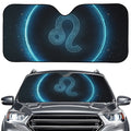 Blue Leo Zodiac Sign Print Car Windshield Sun Shade