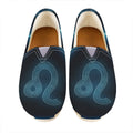 Blue Leo Zodiac Sign Print Casual Shoes