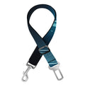 Blue Leo Zodiac Sign Print Dog Seat Belt