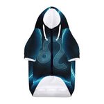 Blue Leo Zodiac Sign Print Dog Zip Up Hoodie