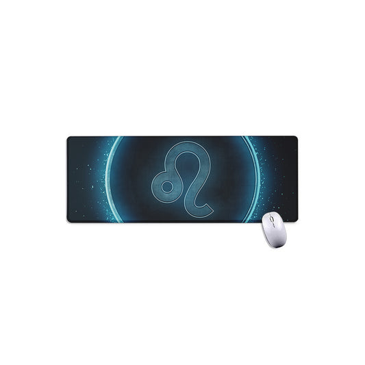 Blue Leo Zodiac Sign Print Extended Mouse Pad