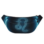 Blue Leo Zodiac Sign Print Fanny Pack