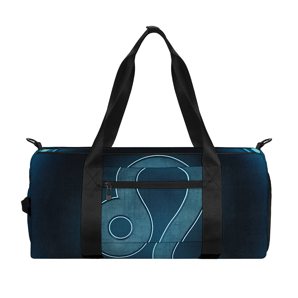 Blue Leo Zodiac Sign Print Gym Bag