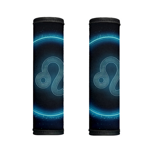 Blue Leo Zodiac Sign Print Handle Covers