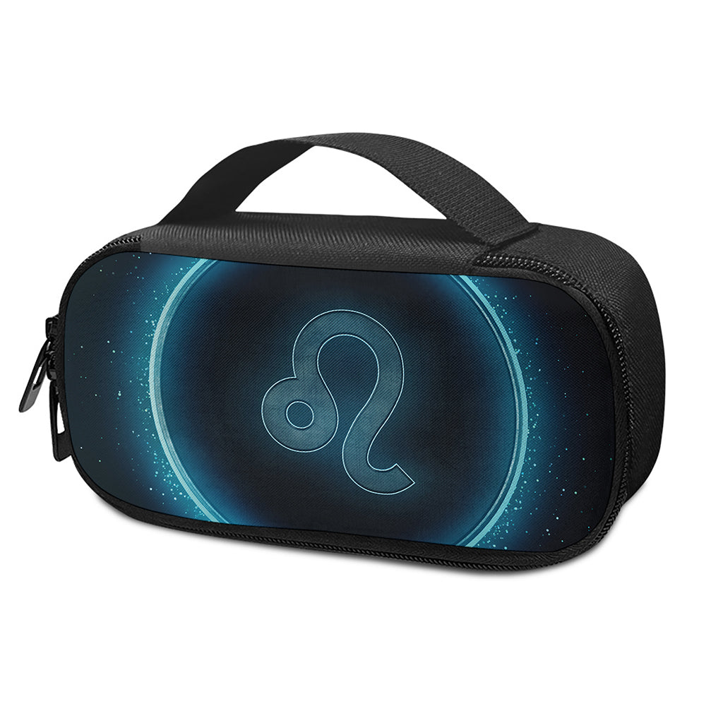 Blue Leo Zodiac Sign Print Insulin Cooler Travel Case