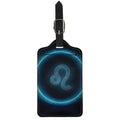 Blue Leo Zodiac Sign Print Luggage Tag