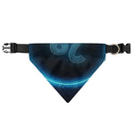 Blue Leo Zodiac Sign Print Over The Collar Dog Bandana
