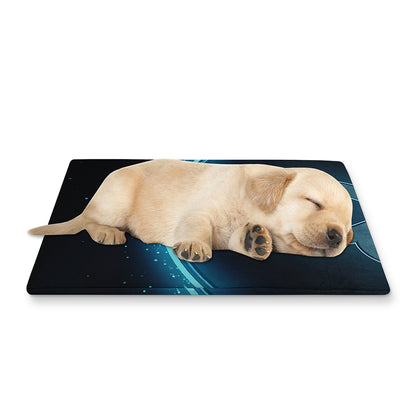 Blue Leo Zodiac Sign Print Pet Cooling Mat Cover