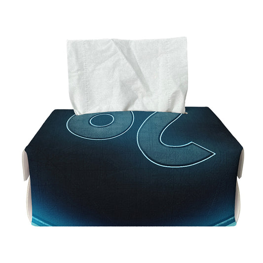 Blue Leo Zodiac Sign Print Rectangle Tissue Box Cover