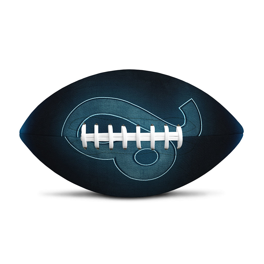 Blue Leo Zodiac Sign Print Rugby Ball