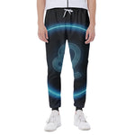 Blue Leo Zodiac Sign Print Scuba Joggers