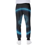 Blue Leo Zodiac Sign Print Scuba Joggers
